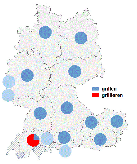 Das Verb «grillieren» ist ein eindeutiger Helvetismus.