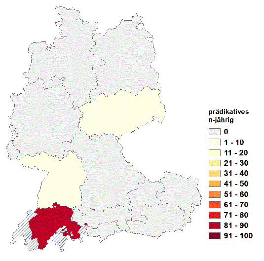 Eine Schweizer Spezialität ist auch die prädikative Verwendung von «n-jährig». Beispiel: Das Kind ist fünfjährig. Ausserhalb der Schweiz ist von fünf Jahre alten Kindern die Rede.