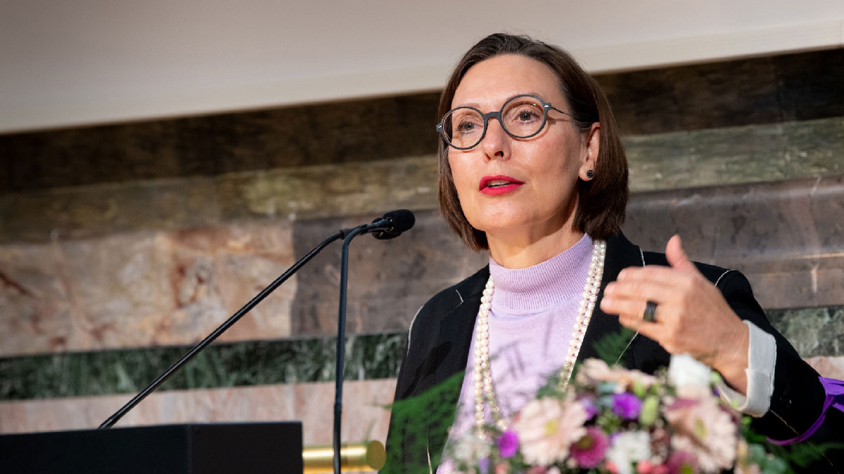 Gabriele Siegert, Prorektorin Lehre und Studium, führte als Gastgeberin durch die Veranstaltung.