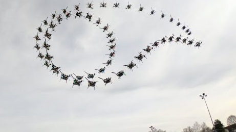 A quadrotor performs a matty flip.