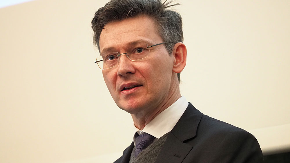 Professor Kjell G. Nyborg an der UZH-Veranstaltung.