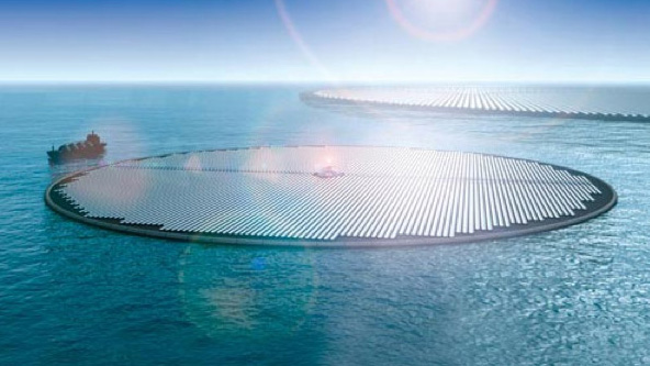 Floating solar islands 