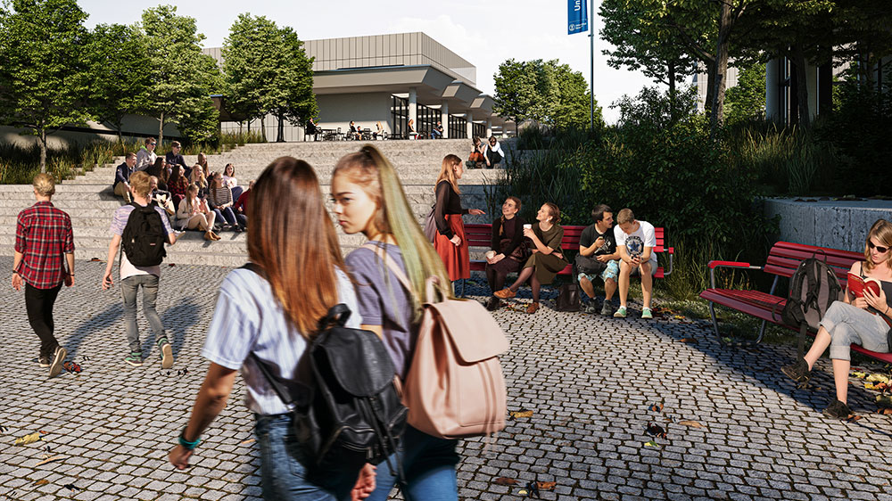 Schüler:innen am Campus Irchel