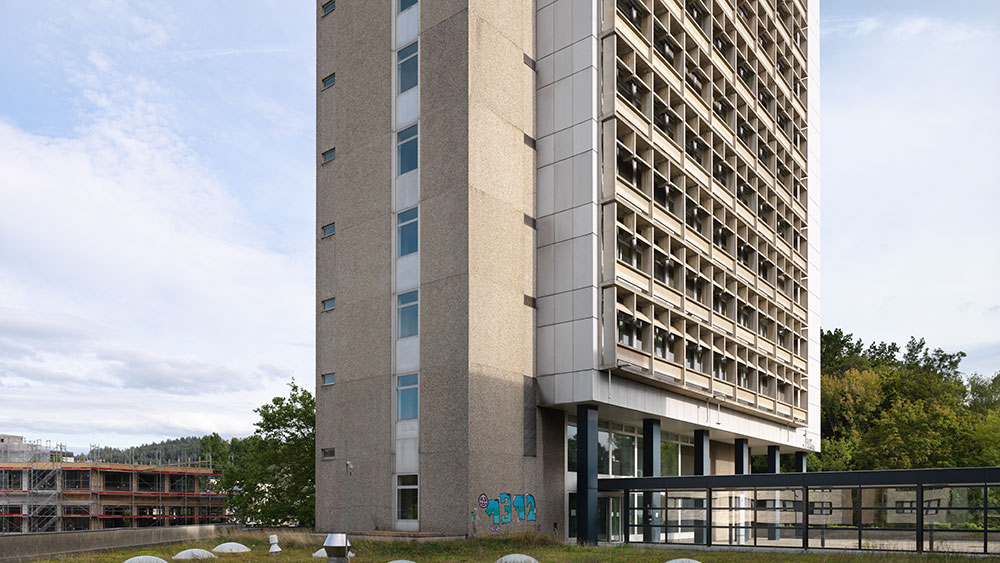 Teil des Technischen Zentrums der PTT in Ostermundigen, späterer Swisscom-Turm