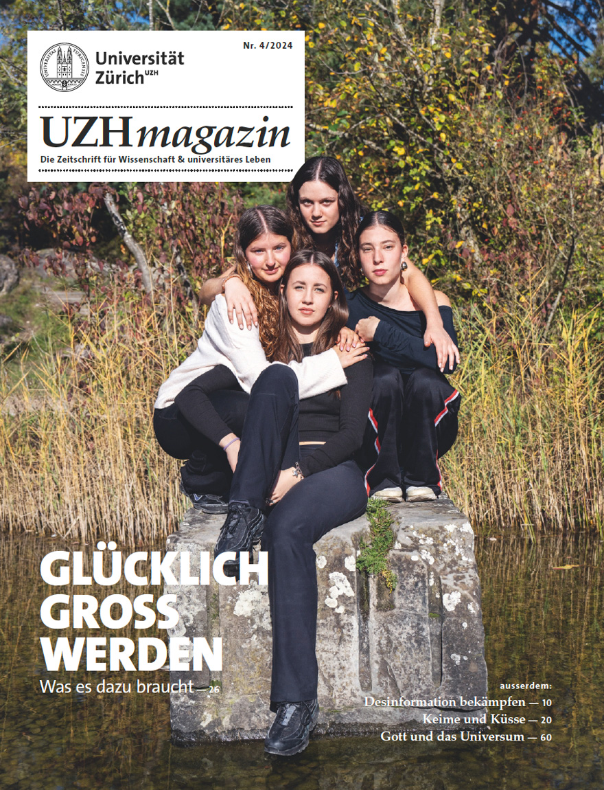 UZH Magazin 4/24: Glücklich gross werden. Was es dazu braucht.