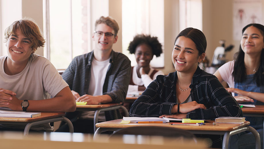 Smiling students