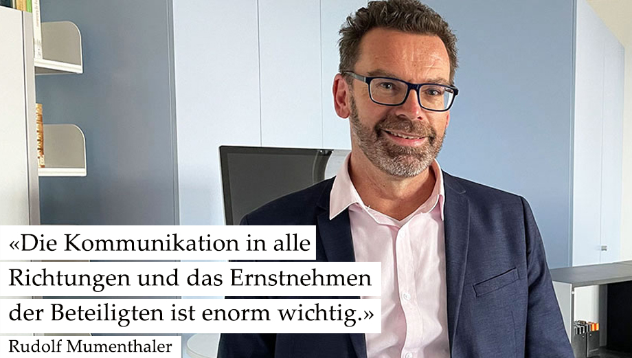 Rudolf Mumenthaler sagt: «Die Kommunikation in alle Richtungen und das Ernstnehmen der Beteiligten ist enorm wichtig.»